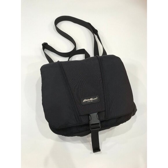 Eddie Bauer Messenger Bag Black Ajustable straps and many pockets - Picture 1 of 11